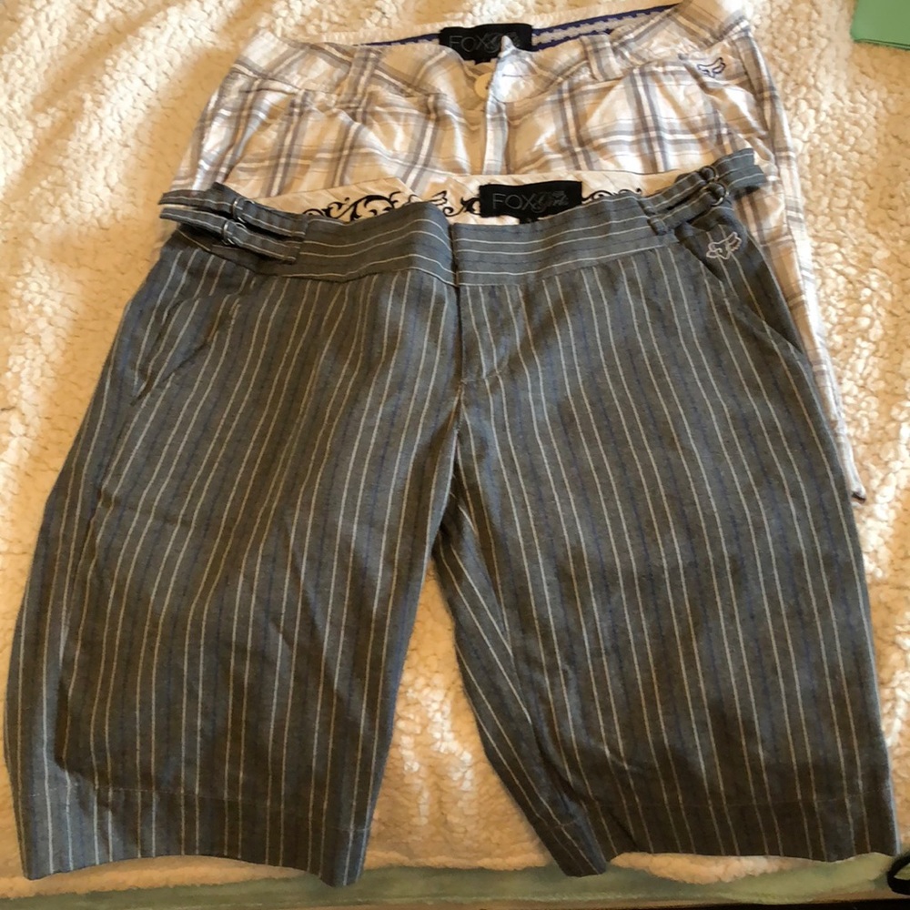 Fox racing girls Bermuda shorts.